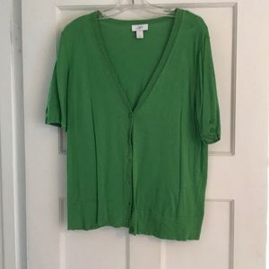 Ann Taylor LOFT shirt sleeves cardigan